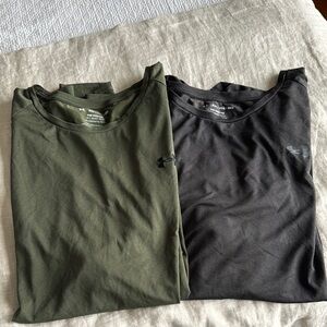 Under Armour Black and Green Short Sleeve Tees tech tees